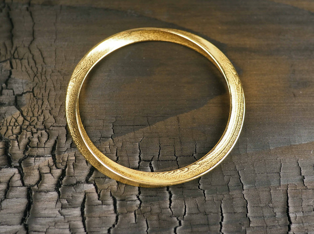 Delicate Bangle in Polished Gold Steel