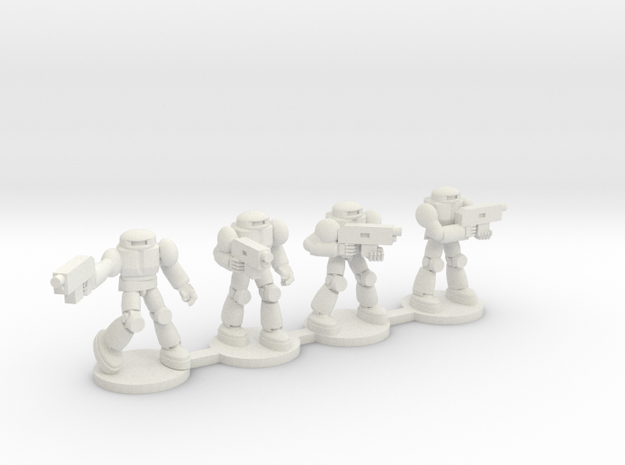 Scarab battle Armor Squad in White Natural Versatile Plastic