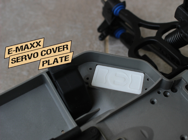 E-MAXX Servo Cover Plate in White Natural Versatile Plastic