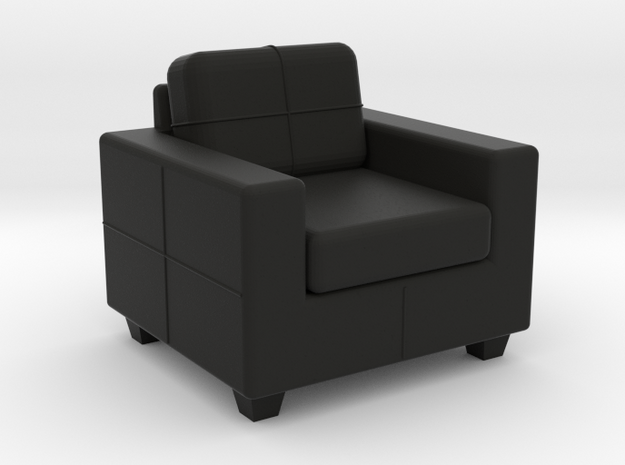 SKOGABY Chair - HO 87:1 Scale in Black Natural Versatile Plastic