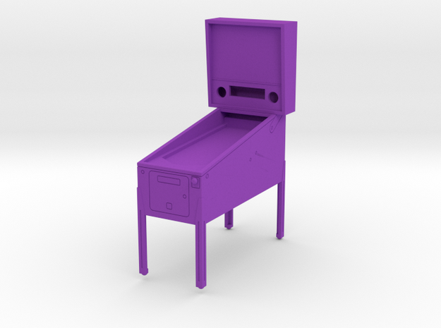 Trophy - Mini Pinball Cabinet v3 - 1:20 Scale in Purple Processed Versatile Plastic