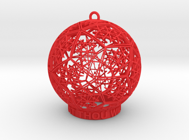 Thelema Ornament in Red Processed Versatile Plastic