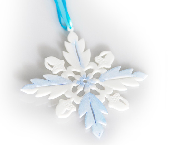 Grand Central Snowflake - Flat in White Processed Versatile Plastic