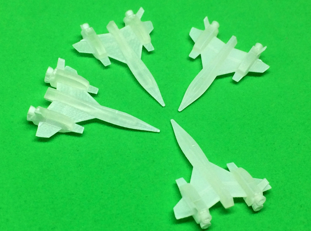 Space Fighter Type-A, 4-Pack in Smooth Fine Detail Plastic