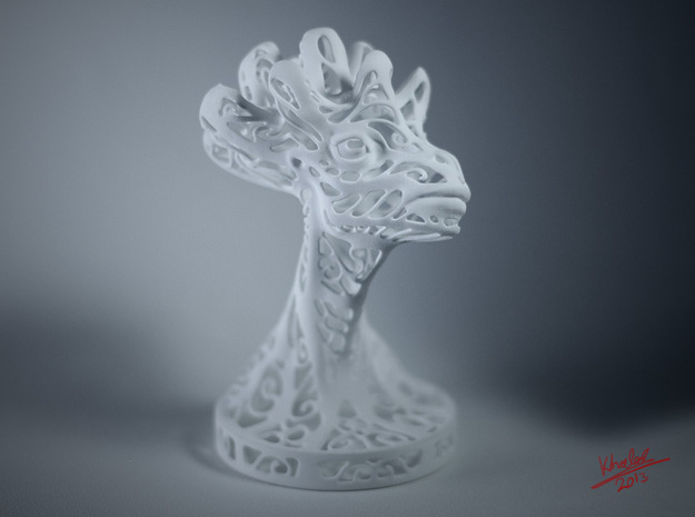 Animal Head in White Processed Versatile Plastic