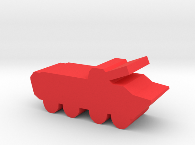 Game Piece, Red Force BTR-80 in Red Processed Versatile Plastic