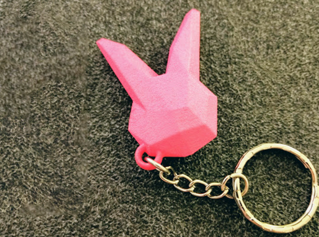 D.Va keychain charm in Pink Processed Versatile Plastic