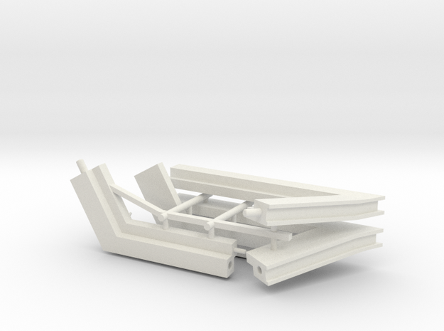 MOF Roof Edge -  Corners(4) 72:1 Scale in White Natural Versatile Plastic