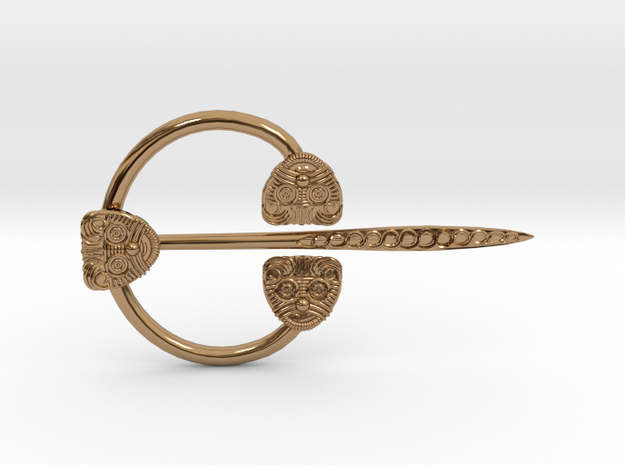 Viking Ring Needle 1 M in Polished Brass (Interlocking Parts)