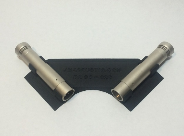 Stereo Boundary Mic Clip 90/21mm in Black Natural Versatile Plastic