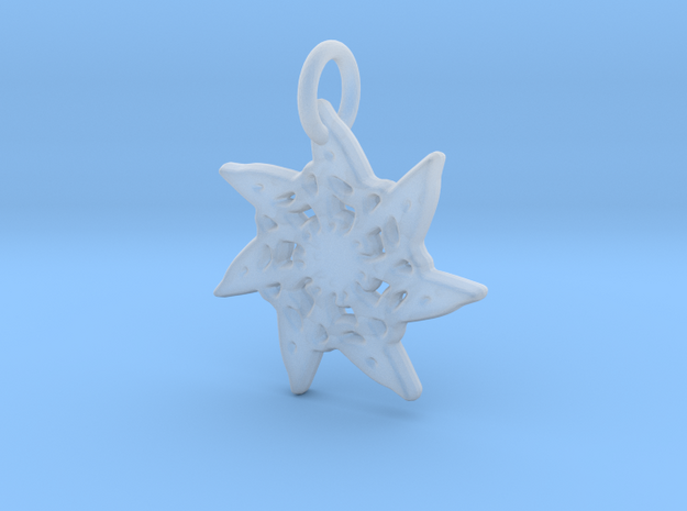 Seven-Pointed Snowflake in Smooth Fine Detail Plastic