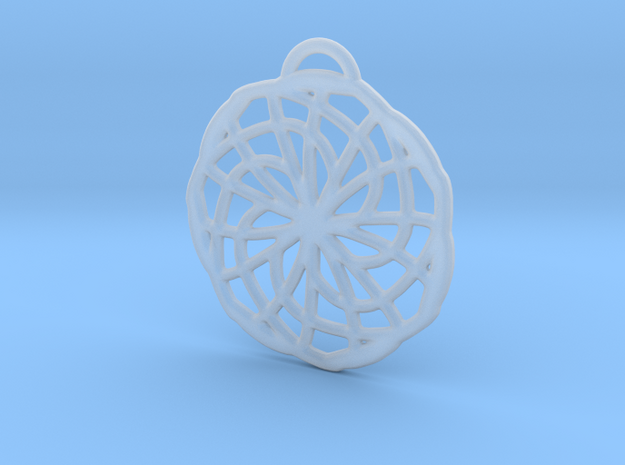 Labyrinth Pendant - Medium in Smooth Fine Detail Plastic