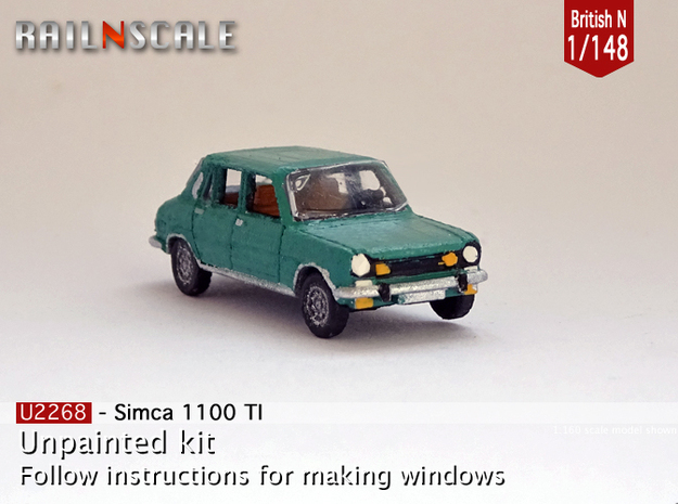 Simca 1100 TI (British N 1:148) in Tan Fine Detail Plastic