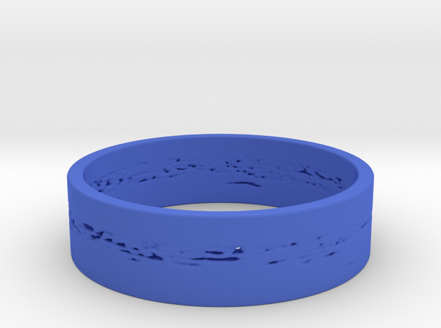 Neptune Ring in Blue Processed Versatile Plastic: 1.5 / 40.5