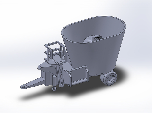 1:160/N-Scale - Fodder Mixing Wagon in Smooth Fine Detail Plastic