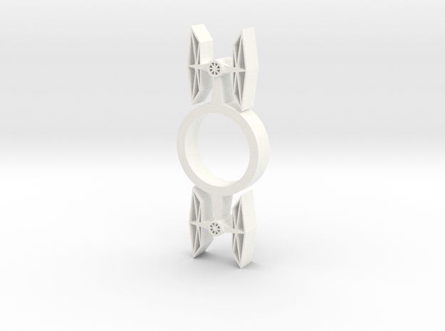 Tie Fighter Fidget Spinner in White Processed Versatile Plastic