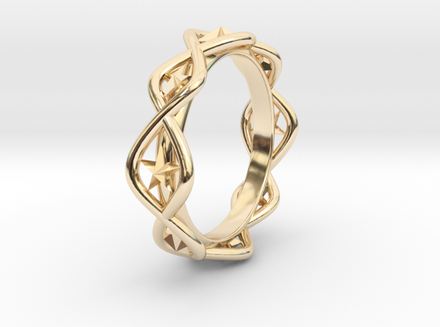 Ring Of Hoshi 14.1 mm Size 3 fixed in 14K Yellow Gold