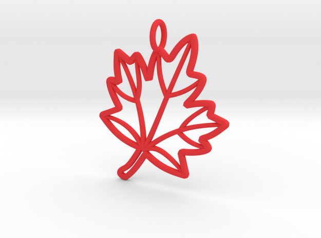 Maple Leaf in Red Processed Versatile Plastic