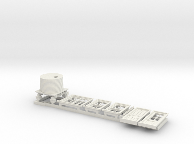 7mm RH Door Detail Parts for Platform Signal Box in White Natural Versatile Plastic