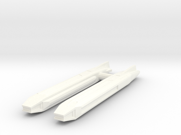 Fiwg-2 Fed Improved Warp Nacelle Set in White Processed Versatile Plastic