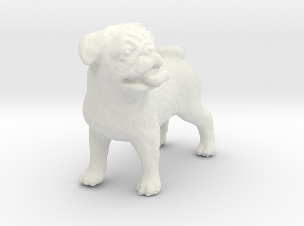1/12 Bulldog in White Natural Versatile Plastic