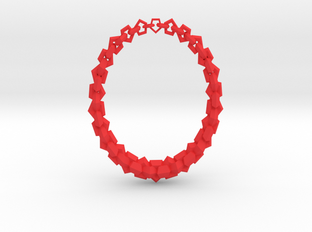 Necklace1 in Red Processed Versatile Plastic
