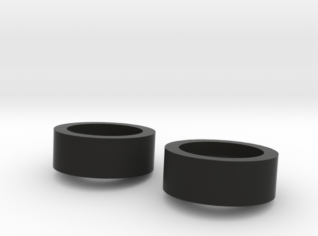 1/10 SCALE INNER DUALLY WASHER MOUNTS in Black Natural Versatile Plastic: 1:10