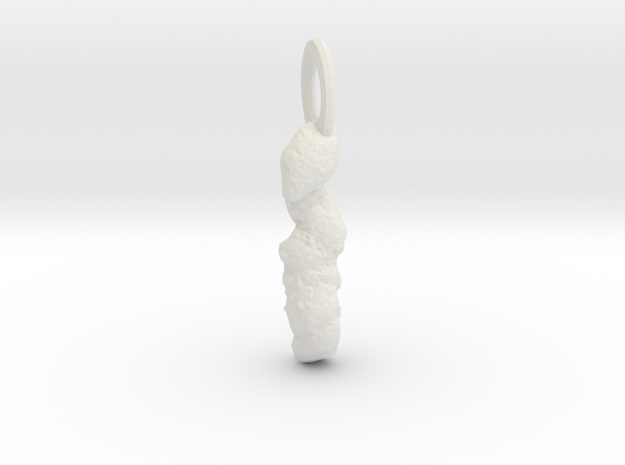 "Oh, poop!" Necklace-Size Pendant in White Natural Versatile Plastic: Medium