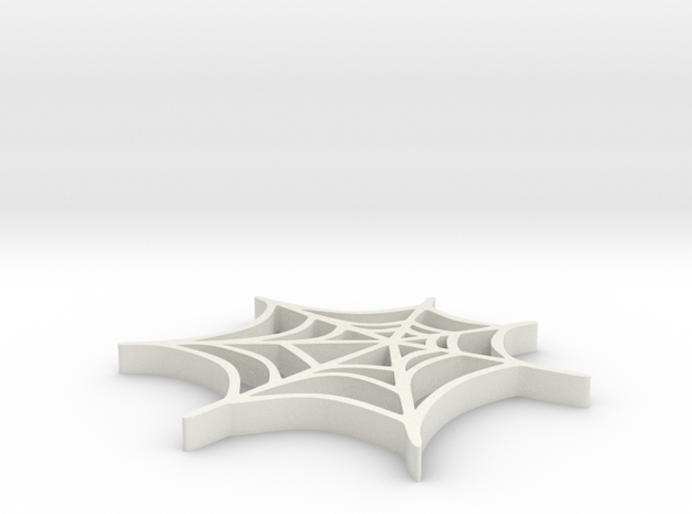 Spider web in White Natural Versatile Plastic: Medium