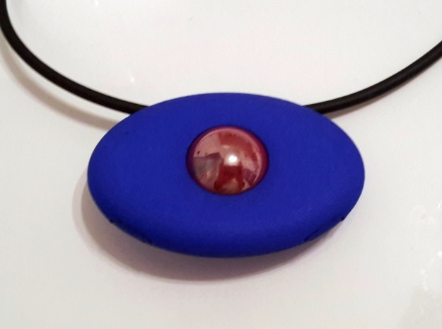 Marble Eye Pendant in Blue Processed Versatile Plastic