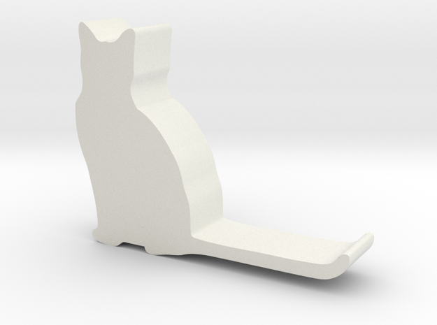Cat hook 3 in White Natural Versatile Plastic
