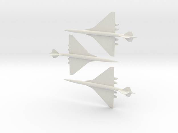 1/700 BOEING 2707-300 SUPERSONIC TRANSPORT 3 PACK in White Natural Versatile Plastic