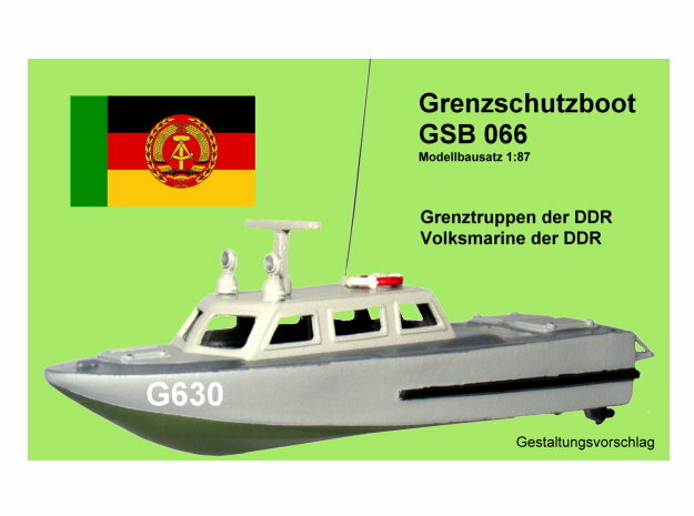 NVA Grenzsicherungsboot Baureihe GSB 066 - GDR NVA in White Natural TPE (SLS)
