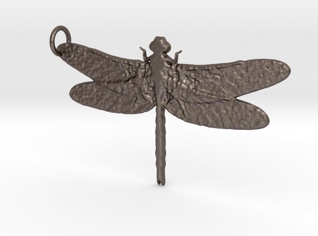 Dragonfly 2 in Polished Bronzed Silver Steel