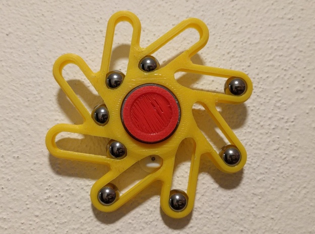 Perpetuum Fidget Spinner in Yellow Processed Versatile Plastic