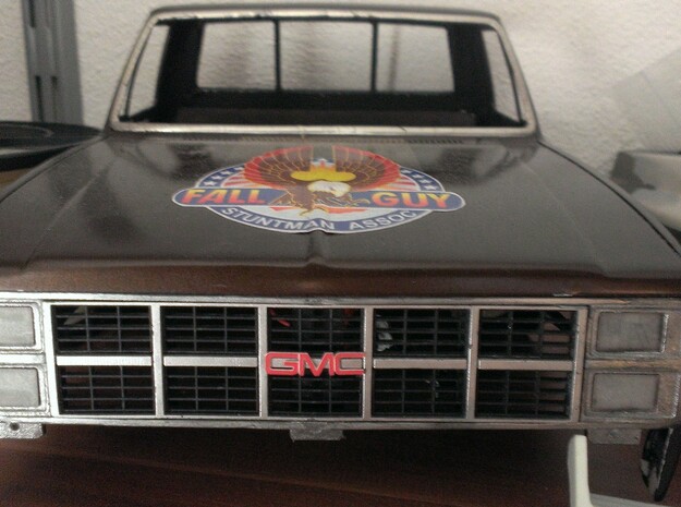 1982 GMC Grille for Tamiya Clodbuster (2/4) in Clear Ultra Fine Detail Plastic