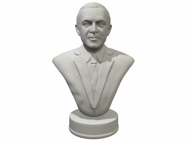 Erdogan portrait bust miniature in White Processed Versatile Plastic