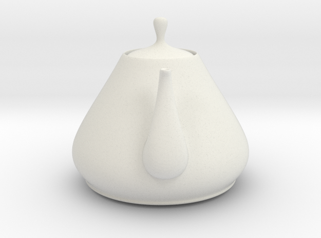 Nizaro T Pot Design02 in White Natural Versatile Plastic: Small