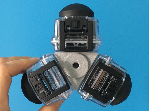 Kodak 3-Cam Mount for Underwater Housing in Black Natural Versatile Plastic