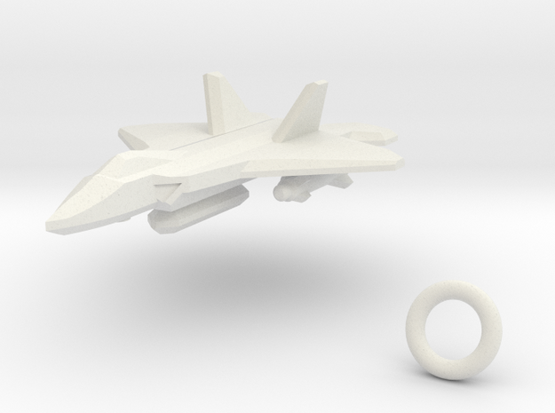 Plane in White Natural Versatile Plastic: Medium
