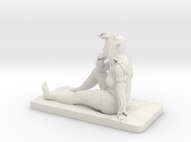 1/12 Elf Sitting in Forest Paper Weight in White Natural Versatile Plastic