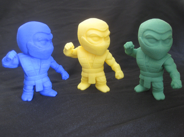 Ninja-medium in Yellow Processed Versatile Plastic
