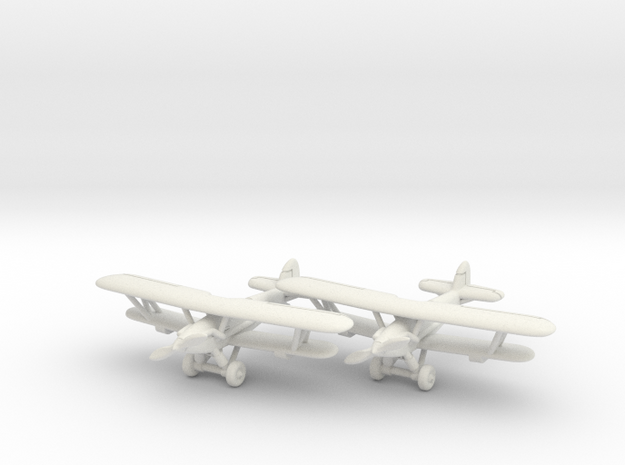 Hawker Hardy Pair (two airplanes set) 1/285 6mm in White Natural Versatile Plastic