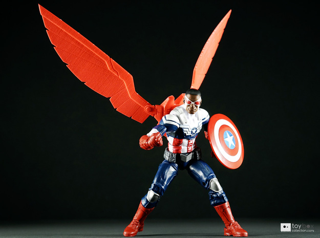 Marvel Legends Sam Wilson Cap America Wings V3 in Red Processed Versatile Plastic