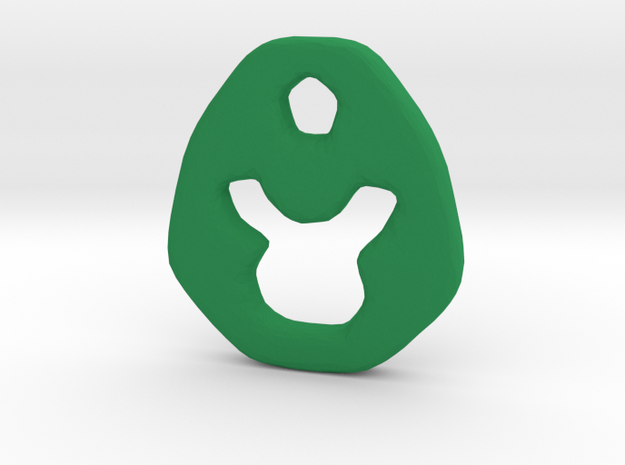 Taurus Zodiac Symbol Tag in Green Processed Versatile Plastic