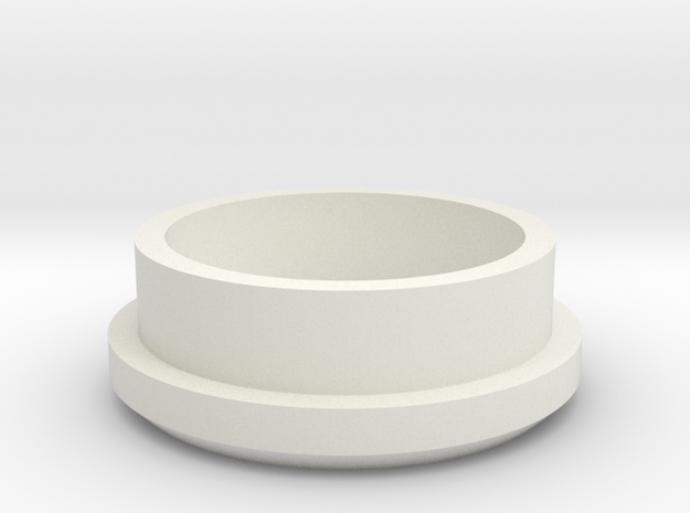 Charging Cap - 1" Thin Wall Blank  in White Natural Versatile Plastic