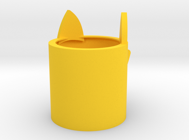 Cat mug in Yellow Processed Versatile Plastic