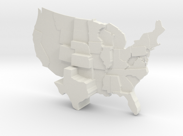 USA by Tornados in White Natural Versatile Plastic