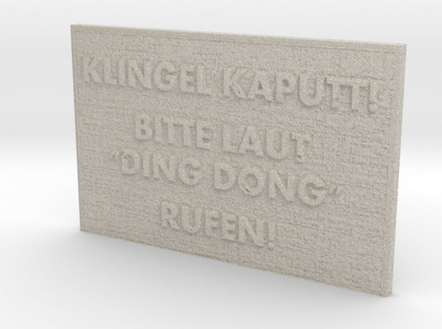 Name Plate "Ding Dong" in Natural Sandstone