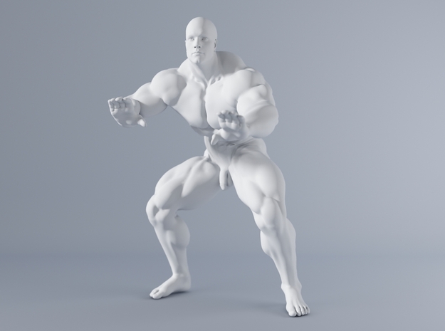 Mini Strong Man 1/64 002 in Smooth Fine Detail Plastic: 1:64 - S